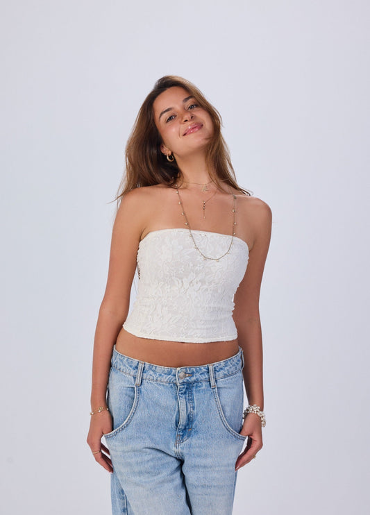 White Darling Tube Top