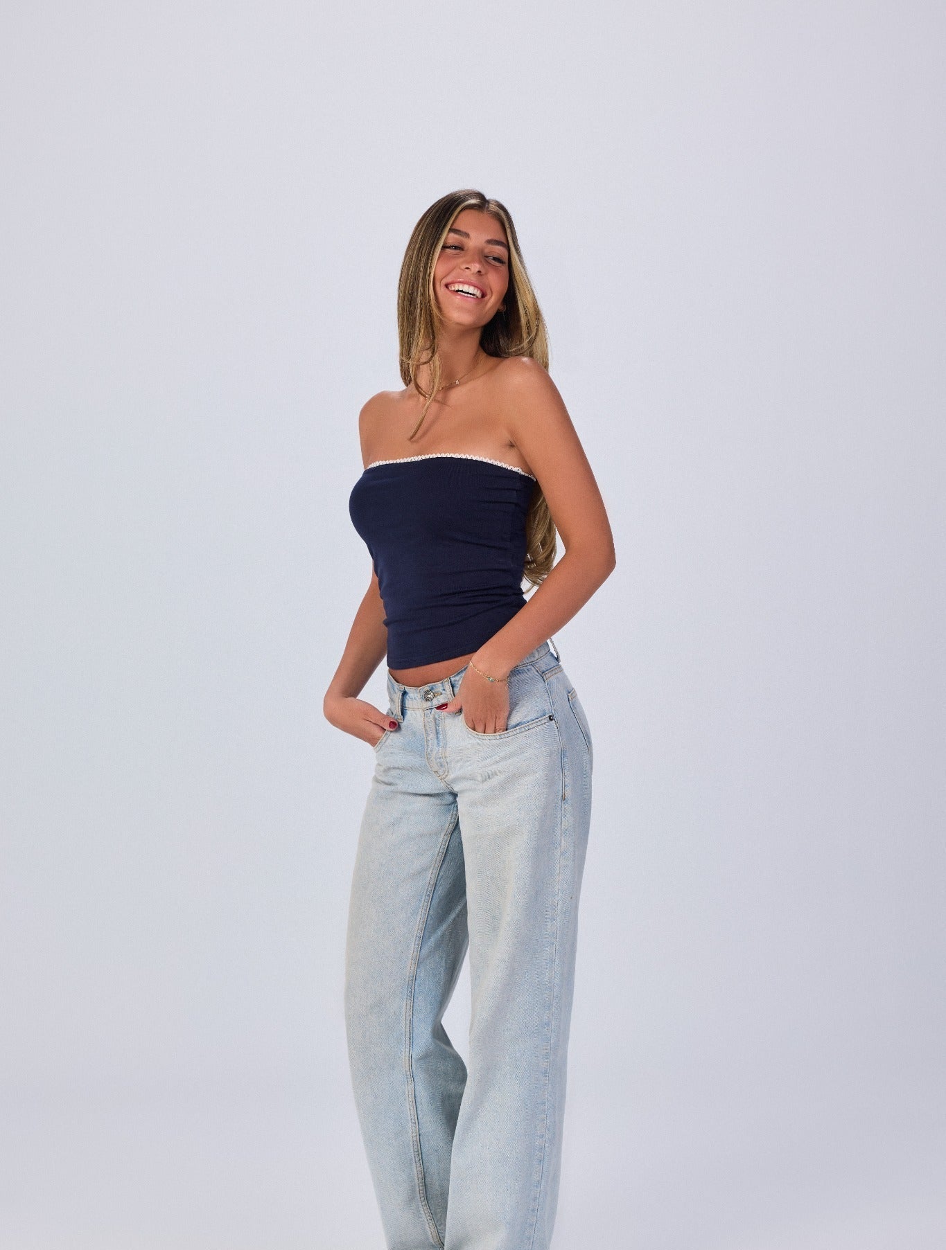 Navy Tube Top
