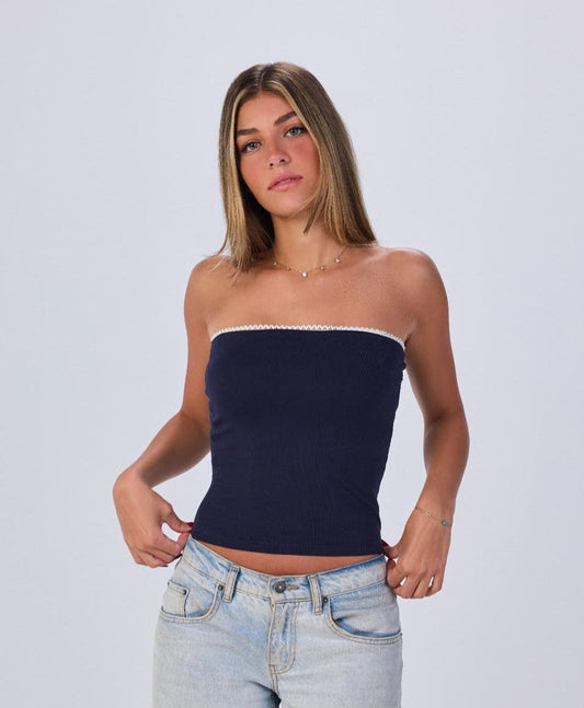 Navy Tube Top