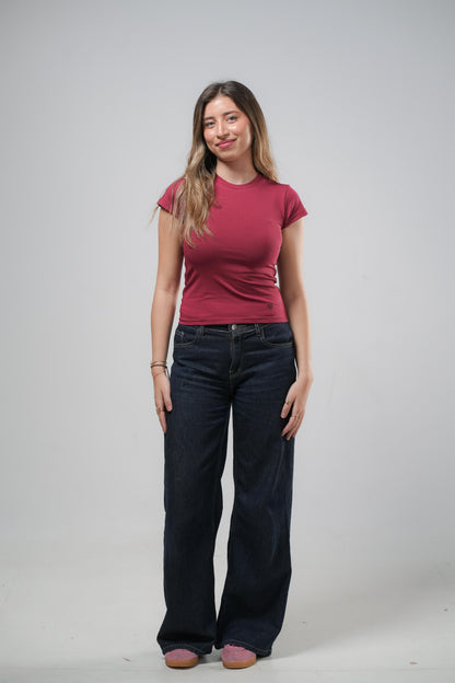 Burgandy Baby Tee