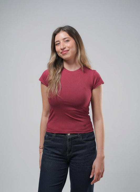 Burgandy Baby Tee