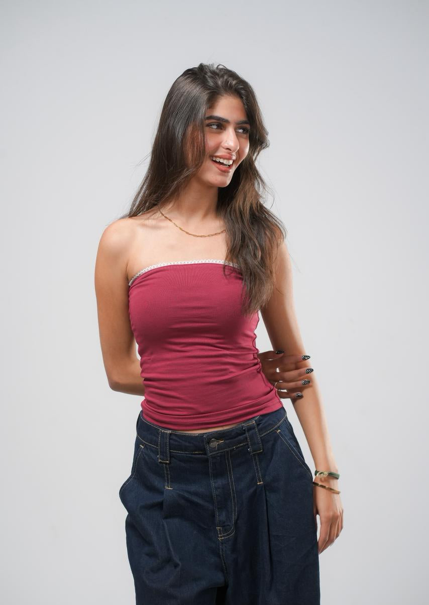 Burgandy Tube Top